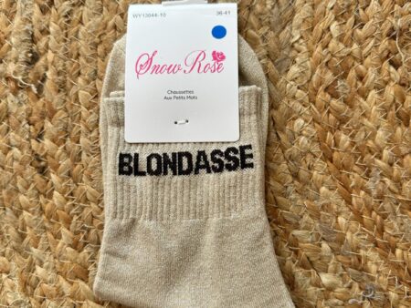 Chaussettes à paillettes Blondasse beige