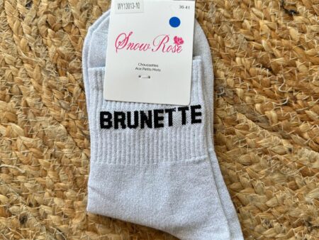 Chaussettes à paillettes gris