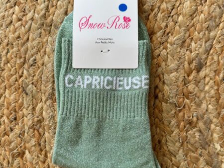 Chaussettes à paillettes Capricieuse vert clair