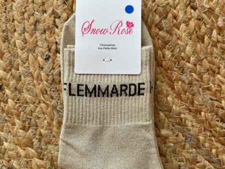 Chaussettes à paillettes Flemmarde beige