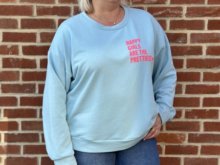 Sweat - Happy Girls - Bleu