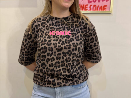 T-shirt - Iconic - Léopard/Choco