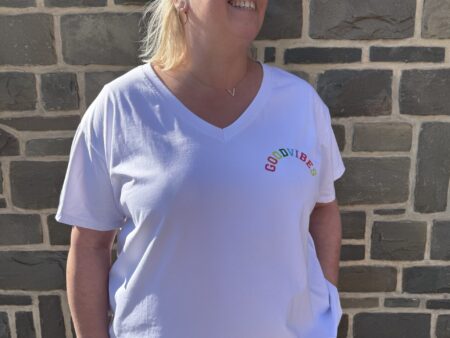 T-shirt - Good vibes - Blanc