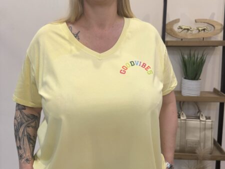 T-shirt - Good vibes - Jaune