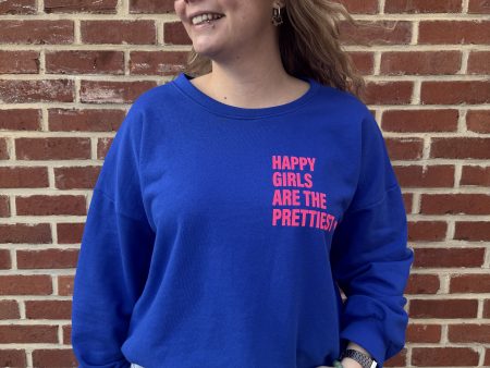 Sweat - Happy Girls - Bleu