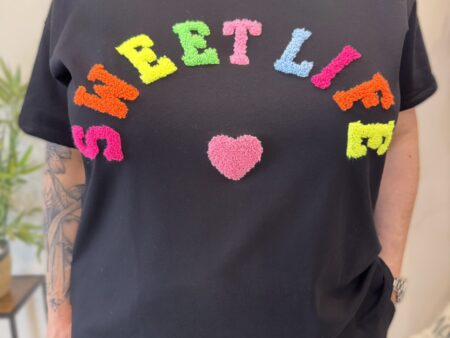 T-shirt - Sweet Life - Noir